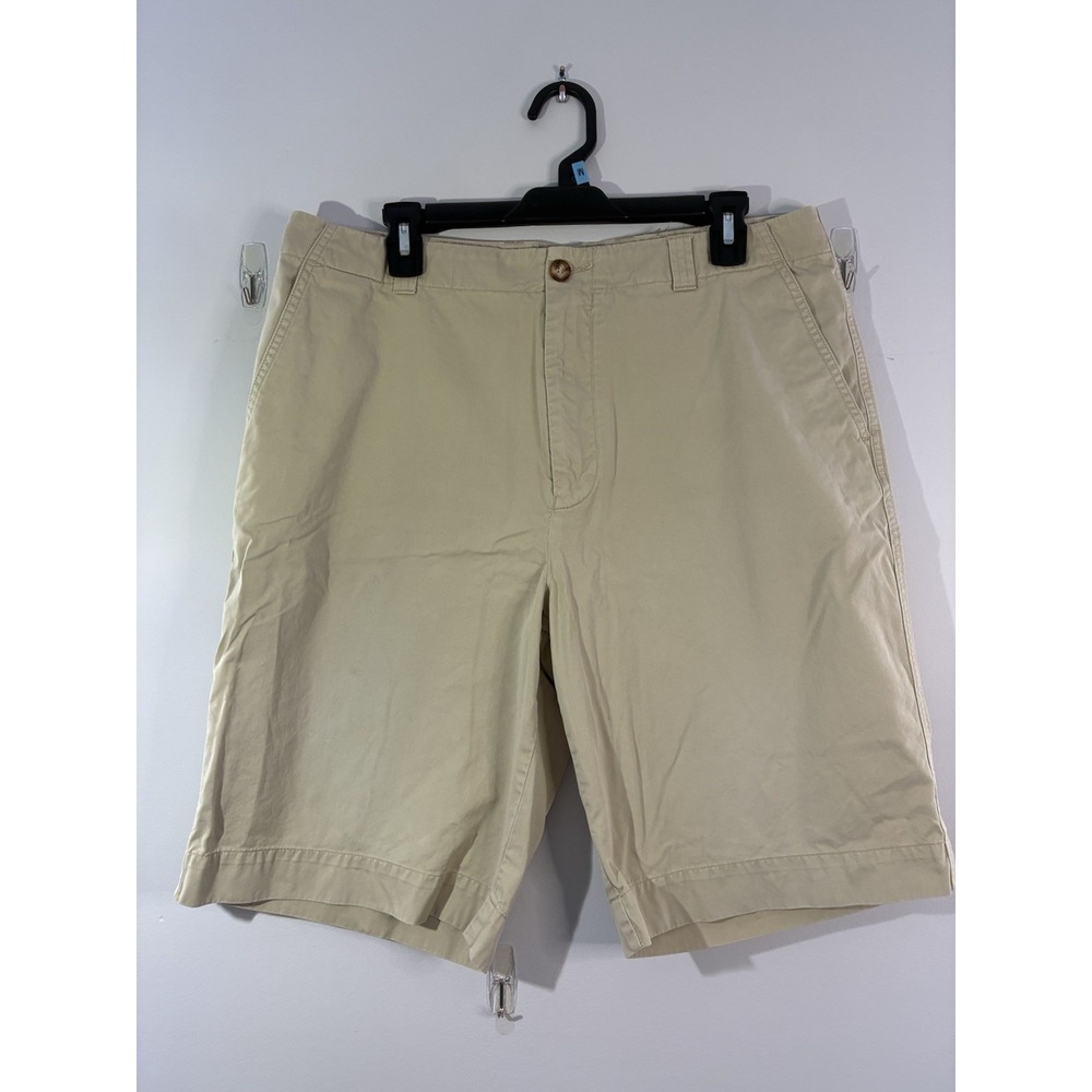 Lacoste Men's sz 44 US‎ 36 / Khaki  10.5" Flat Front Chino Cotton Shorts Casual